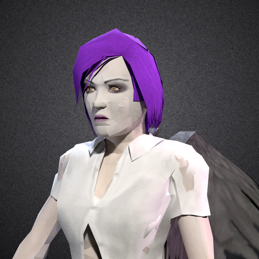 Violet Vandal skater portrait, Concrete background