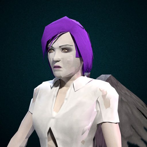 Violet Vandal skater portrait, Teal background